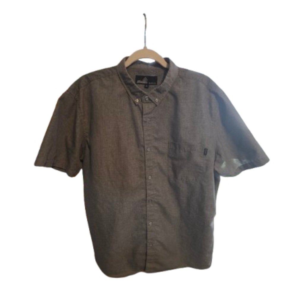 Classic Gray Men's Casual Button Down Shirt